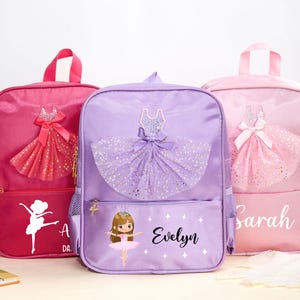 Monogrammierte kleine Ballerina-Tanz-Rucksack-Tanz-Tasche für Mädchen personifizierte Kleinkind-Tanz-Tasche Glitzernde Tanz-Taschen-Ballett-Tanz-Ostern-Geschenke
