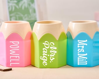 Personalized Teacher Pencil Cup,Custom Desk Organizer,Class Of 2025,Teacher Gift,End Of Year Gift, Appreciation Gift,Thank You Teacher Gifts