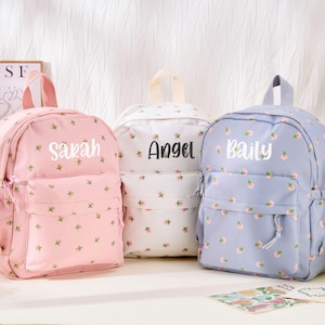 Cartable personnalisé pour enfants, sac à dos personnalisé pour tout-petits, sac à dos brodé, cadeaux de rentrée, cadeau parfait pour les tout-petits et les filles
