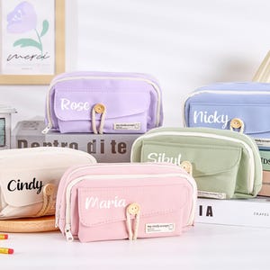 Gepersonaliseerde naam etui, etui met grote capaciteit, uitbreidbaar potloodetui, cadeau scholier, afscheidscadeau leraar, cadeau voorschoolse
