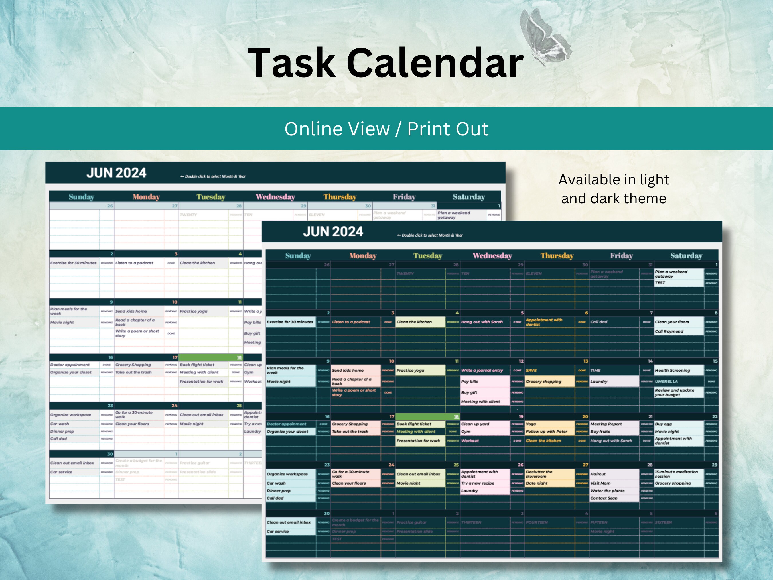 To Do List Google Sheet, Task Tracker, Smart Calendar, To-do List ...