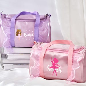 Personalisierte Name Prinzessin Ballerina Tasche, Tanztasche für Kleinkind Mädchen, Seesack, Geburtstag Balletttasche für Mädchen personalisierte Geschenk Mädchen Tanz