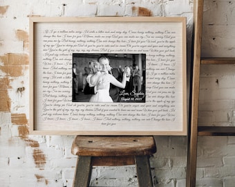 Father Of The Bride Gift From Daughter, Custom Wedding Song Lyrics, Wedding Dance Song Dad Gift From Bride, Custom Photo Daddy Daughter Gift