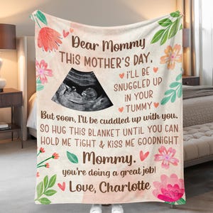Dear Mommy Expecting Mom Gift Blanket, First Time Moms Gifts
