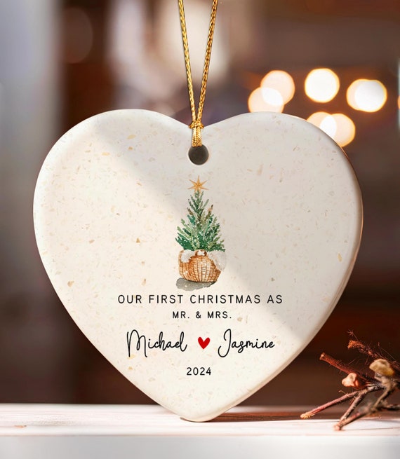 First Christmas Married Ornament, Our First Christmas as Mr and