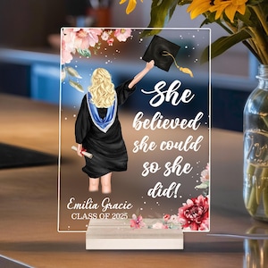 Personalized Graduation Gift, Graduation Plaque, Graduation Gift for Her, Class of 2025 Plaque, Graduation Keepsake, College Grad Plaque