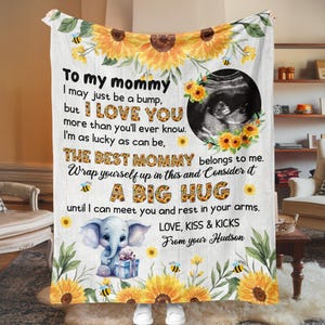 Expecting Mom Fleece Blanket, Mother's Day Gift