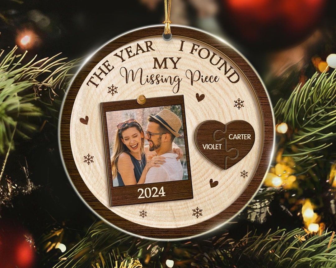 3D Personalized Our First Christmas Ornament 2025 | Matching Pajamas Couples Ornament 2025 | Family Of 2 | Unique For A Couple Ornaments