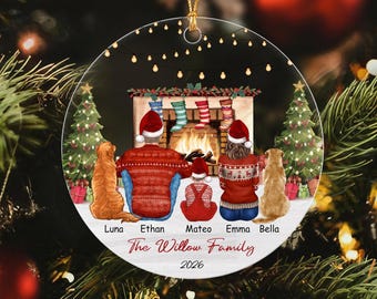 Personalized Family Christmas Ornament, Custom Name, 2026 Keepsake