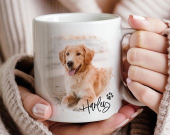 Custom Dog Photo Mug, Dog Lover Gift