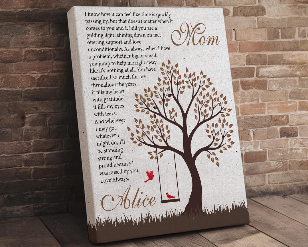 Custom Personalized Mom Holding Daughter Canvas - Gift Idea For Mother's Day - To My Mom main image 0