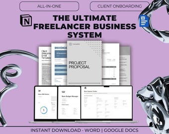 Freelancer Business System | Notion, Canva Vorlagen (Digitaler Download)