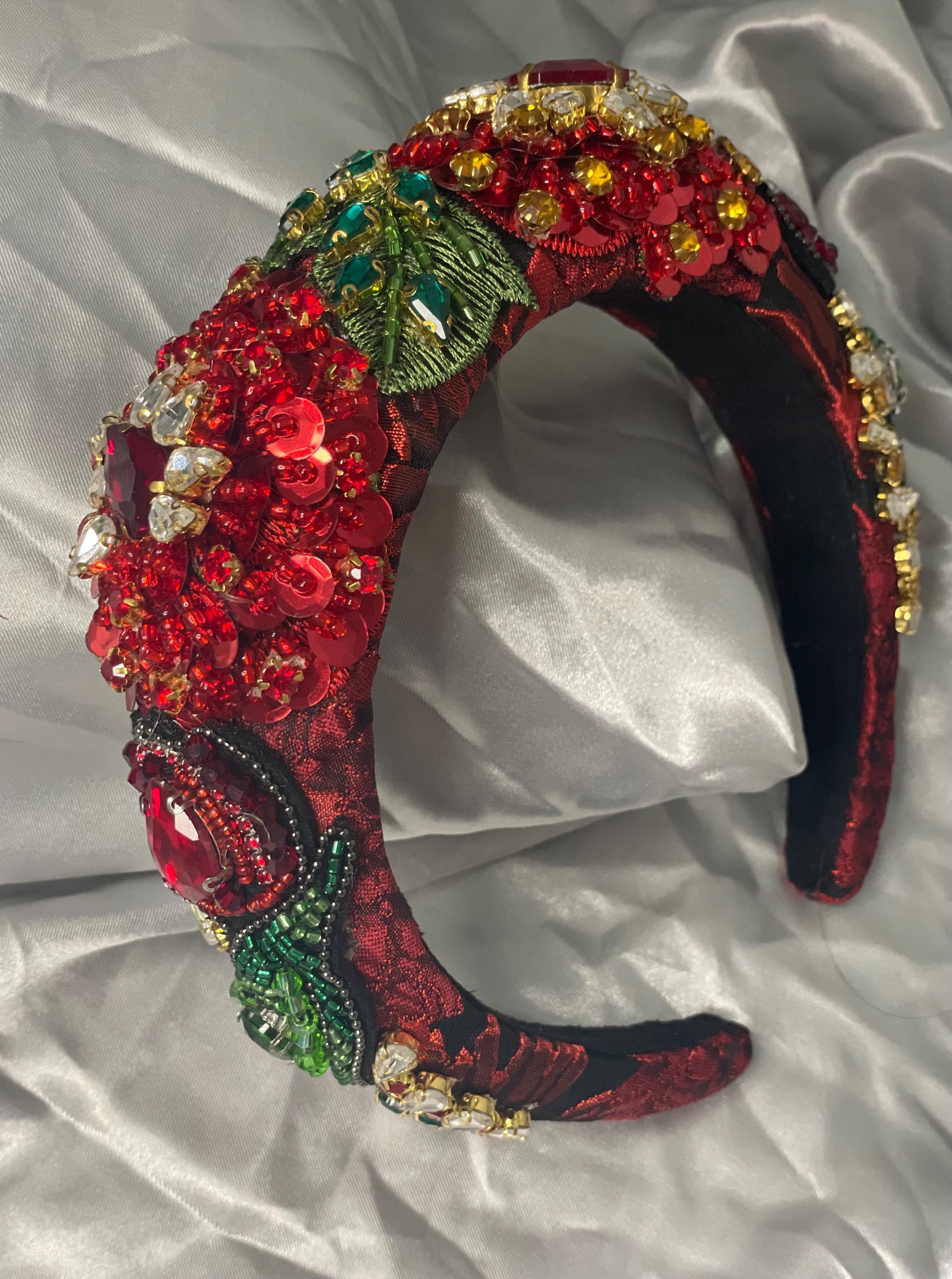 Headband Rhinestone Crystal Gemstone Bejeweled | Weddings 