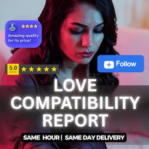 Lecture de compatibilité amoureuse | du thème astral du thème astral de naissance | Rapport Synastry Soulmate | Livraison rapide le jour même PDF