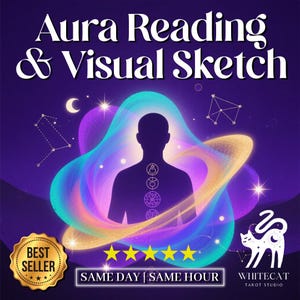 Personalized Aura Reading: Same-Day Digital Sketch & Energy Insight | Spiritual Chakra Portrait