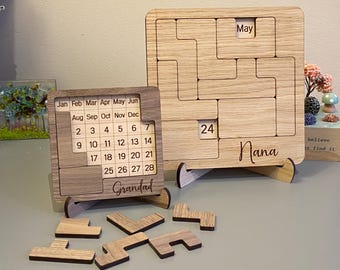 Calendario diario infinito personalizado de rompecabezas, rompecabezas del día, rompecabezas diario, regalo para amantes de los rompecabezas, rompecabezas de calendario diario personalizado