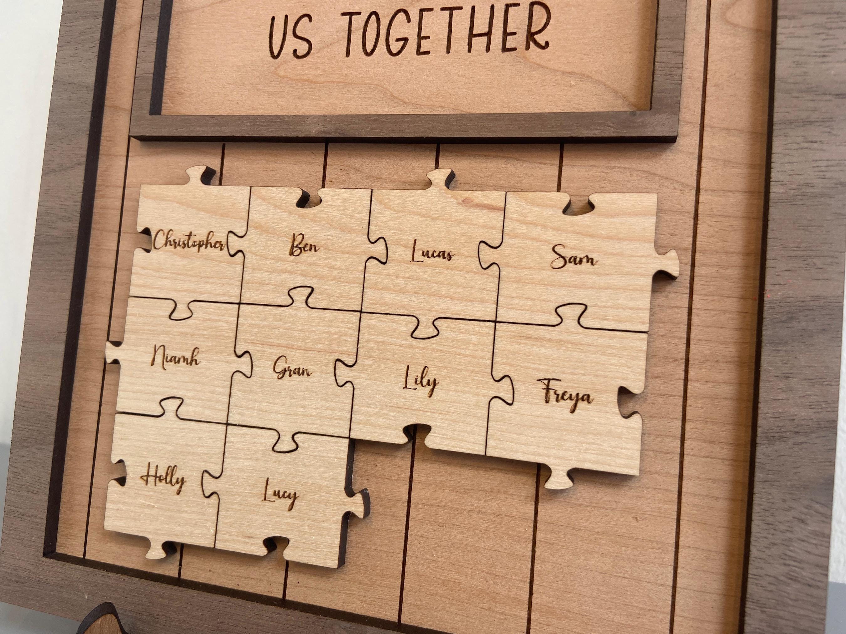 Personalised Mother&#39;s Day Puzzle Jigsaw Sign, Piece that Holds Us Together Frame, Mother&#39;s Day Gift, Anniversary, Birthday, Grandparent Gift