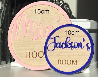Personalised Bedroom Sign, Kids Door Sign With Name for Bedroom, Wood Acrylic Name Plaque, nursery name sign, Teen Gift Name Plaque