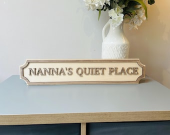 Personalised Street Sign, Custom Wood Vintage Style Railway Sign, Door Sign, Grandparent, Man Cave, Fathers Day, Family Name, Bar Sign, Shed