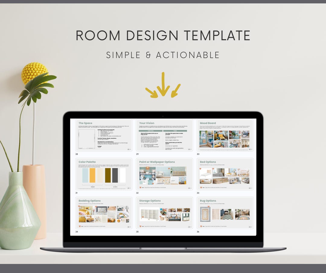 Stylish Room Design Planner | Home & Nursery Template | Beginner ...