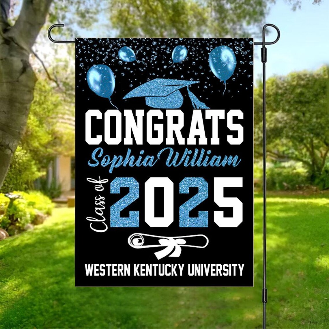 Custom Graduation Flag, Graduate Yard Sign, College Grad Flag, College ...