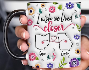 Custom I Wish You Lived Closer Mug Gift, Custom Bestie Coffee Mug, Long Distance Friendship Mug, Moving Away Present Ceramic Tea Mug