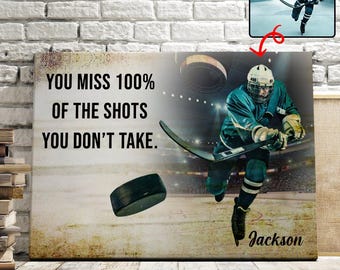 Custom Hockey Poster, Personalized Hockey Jersey, Hockey Print, Boys Bedroom Decor, Hockey Gifts, Hockey Room Decor, Hockey Wall Art