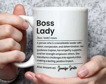 Taza con nombre personalizado para jefa, regalo para la mejor amiga jefa, taza divertida para jefa, regalo para jefa, taza personalizada para compañera de trabajo favorita, regalo para supervisora