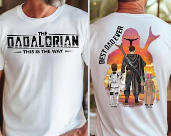 Personalized The Dadalorian Shirt, Custom Father's Day Shirt, Gift for Dad Shirt, Funny Dad Shirt, Custom Name Dad with Kids Shirt
