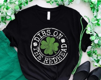Me quedo con la camiseta de la pelirroja, camisa irlandesa para el Día de San Patricio, me quedo con la camiseta de la pelirroja, camisetas pelirrojas y pelirrojas, humor pelirrojo para el Día de San Patricio
