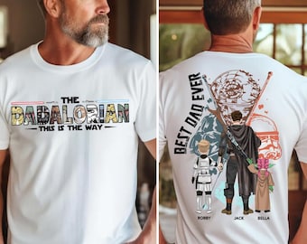 Personalized The Dadalorian Shirt, Custom Father's Day Shirt, Gift for Dad Shirt, Funny Dad Shirt, Custom Name Dad with Kids Shirt