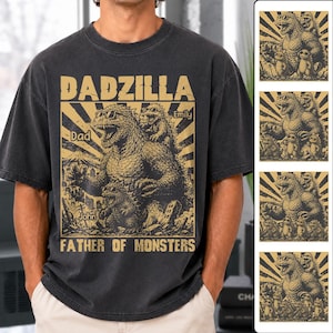 Personalized Dadzilla T-Shirt Father Day Gifts for Dad Funny Papa Tshirt Cool Daddy Dinosaur Tee Vr2