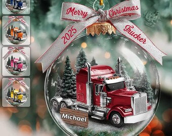 Personalized Trucker Ornament - Gift For Truck Car Lovers VN01