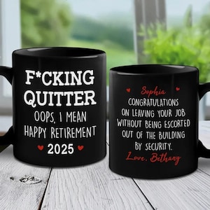 Personalized Retirement 2026 Coffee Mug, Happy Retirement Cup, Custom Retirement Gift For Boss Co Worker, Officially Retired Cup For Her