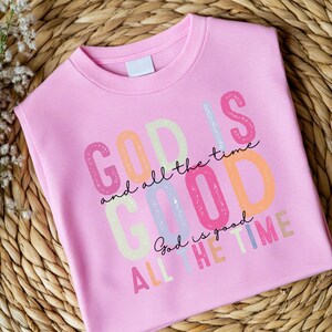 God is Good PNG Design: Preppy Christian Bible Verse (Digital Download