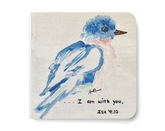 Blue Bird Watercolor Illustration Board Book | Keepsake Bible Verse