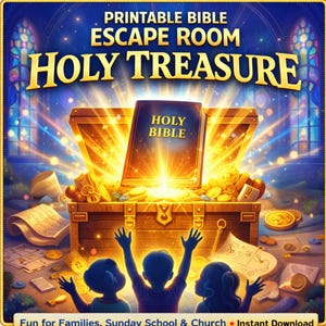 Escape Room Paasbijbel, religieuze ontsnappingsgame: heilige codepuzzels (digitale download)