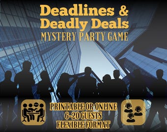 Murder Mystery Party Game | Whodunit Party for Adults | Murder Mystery Game for Colleagues | 6-20 Players | Murder Dinner Party Game Kit