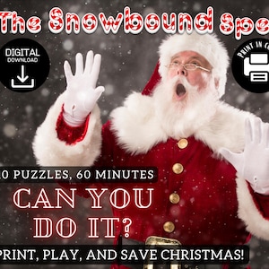 Printable Santa Escape Room: Christmas Family Puzzle Game (Digital Download)