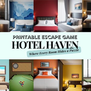 Printable Adult Escape Room, Spy Hotel Escape Room, Escape Room Games for Adults, Escape Room Puzzles for Adults, Adult Escape Game Kit