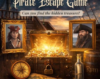 Druckbares Piraten Escape Room: Schatzsuche Spiel für Jugendliche & Erwachsene (PDF Download)