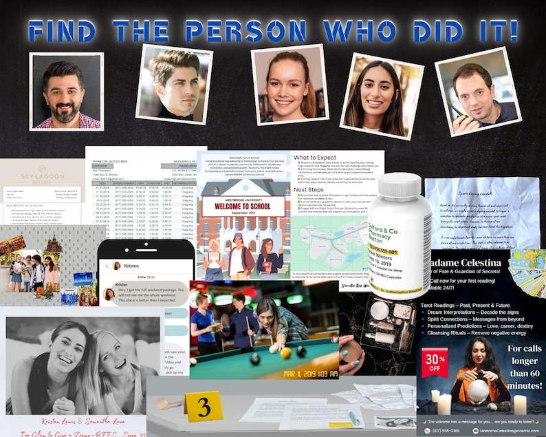 Cold Case Game, Detective Party, True Crime Game, Unsolved Cold Case Murder File, Murder Mystery Game, Printable Files, Digital Download image 2