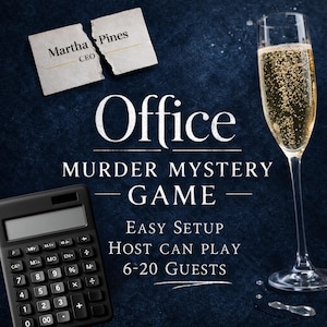 Mordmysterie-festspel | Whodunit-fest för vuxna | Mordmysterie-spel för kollegor | 6–20 spelare | Mordmiddagsfest-spelkit