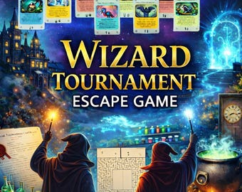 Wizard Tournament Escape Room: Magical Puzzle Adventure (Printable)