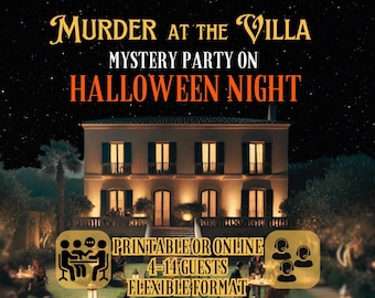 Host Can Play Halloween Murder Mystery Game, Whodunit Dinner Party for Adults, DIY Halloween Party, Murder Mystery for Adults, 4-14 Players