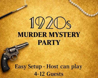 1920s Murder Mystery Party | Speakeasy Murder | 4-12 Players | Dinner Party Game Kit | Roaring Twenties Party | Gatsby theme