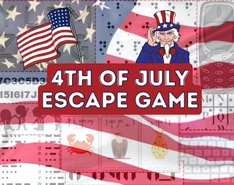 American Escape Room: gioco di puzzle stampabile per bambini (download immediato)