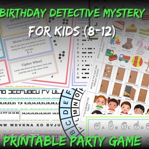 Kids Detective Birthday Party Game: Mystery of Missing Cake (Printable)