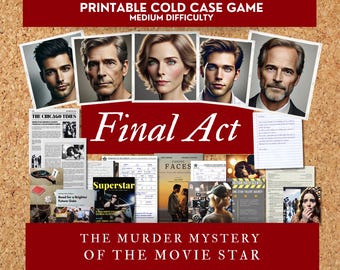 Printable Murder Mystery Cold Case File | Detective True Crime Game | Unsolved Cold Case Murder File | Murder Mystery Game Digital Download