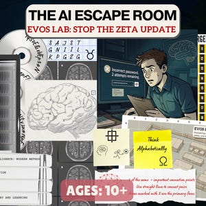 Printable Escape Room: AI Catastrophe - Teen & Adult Party Game (Digital Download))